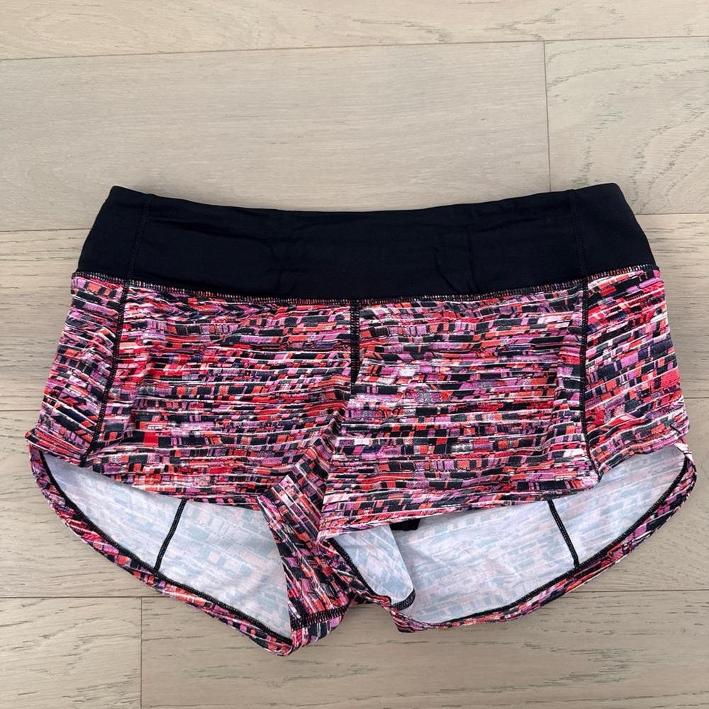 Lululemon Athletica Pink and Black Athletic Shorts